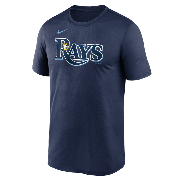 Rays Men's Nike Navy Blue 2024 Wordmark Dri Fit T-Shirt