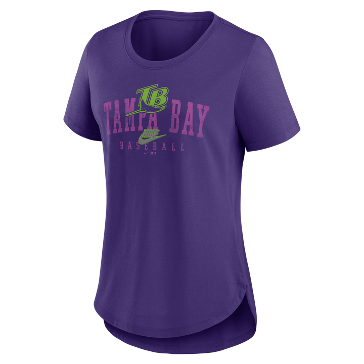 Rays Women's Nike Purple Devil Rays Tampa Bay Baseball T-Shirt