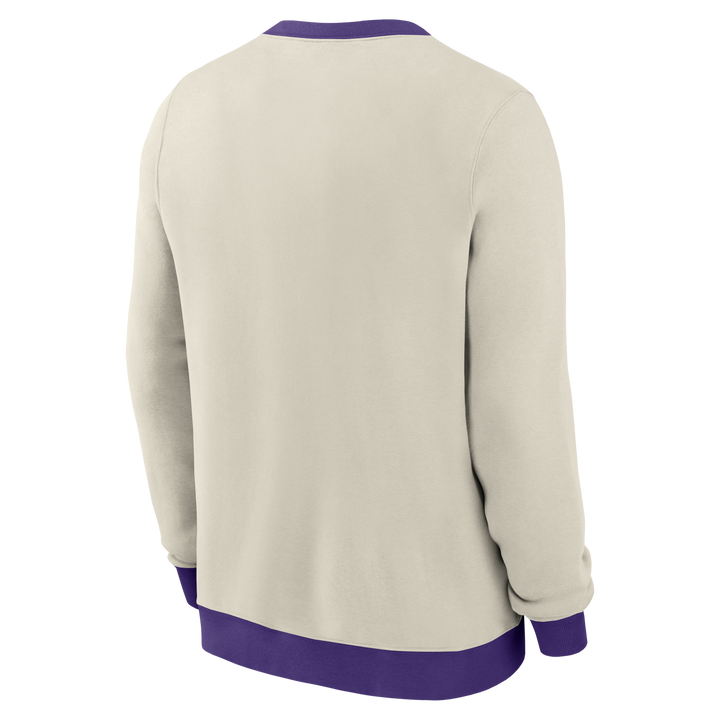 Rays Men's Nike Tan Purple Devil Rays Coop Crewneck Sweatshirt