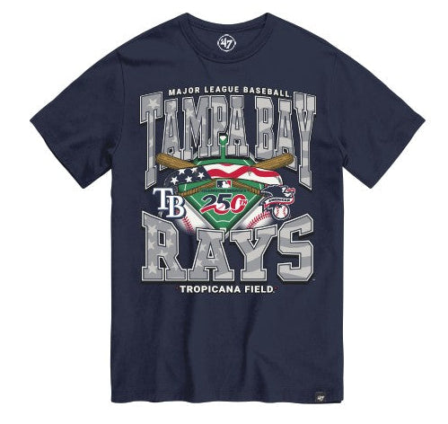 Rays Men's '47 Brand Navy America 250 Tropicana Field Franklin Tee