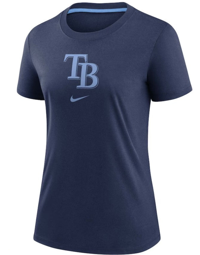 Rays Women's Nike Navy Authentic Collection Early Work TB Batterman T-Shirt