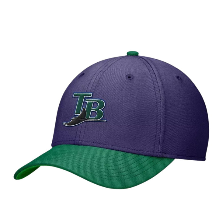 Rays Nike Purple Green Devil Rays TB Coop Adjustable Rise Cap