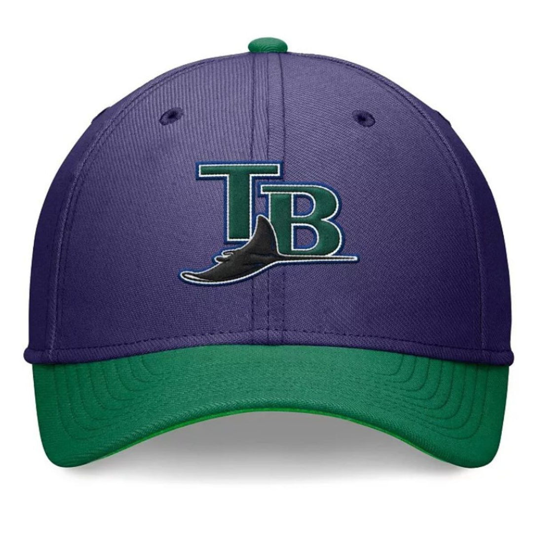 Rays Nike Purple Green Devil Rays TB Coop Adjustable Rise Cap