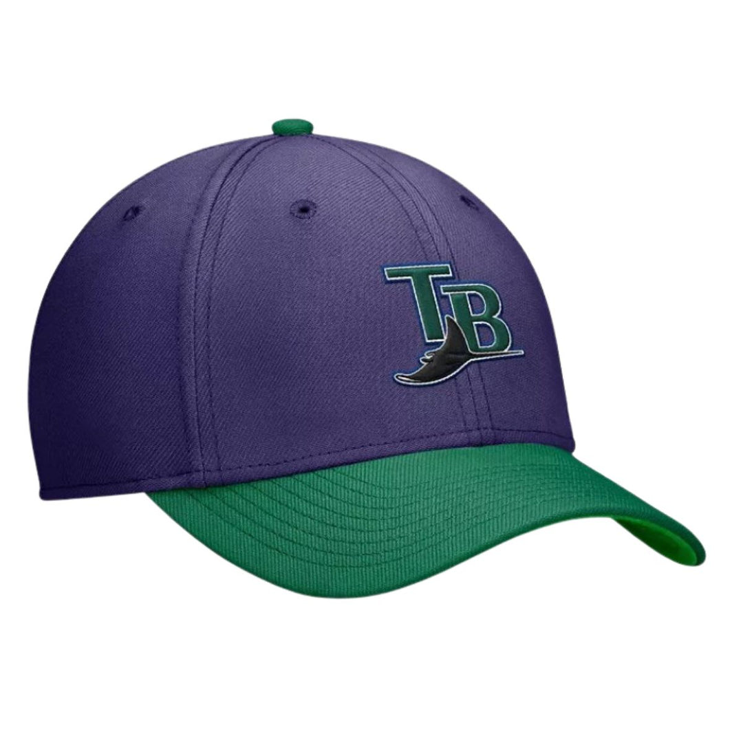 Rays Nike Purple Green Devil Rays TB Coop Adjustable Rise Cap