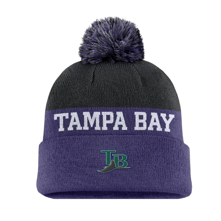 Rays Nike Purple Black Devil Rays Coop Peak Rewind Knit Hat