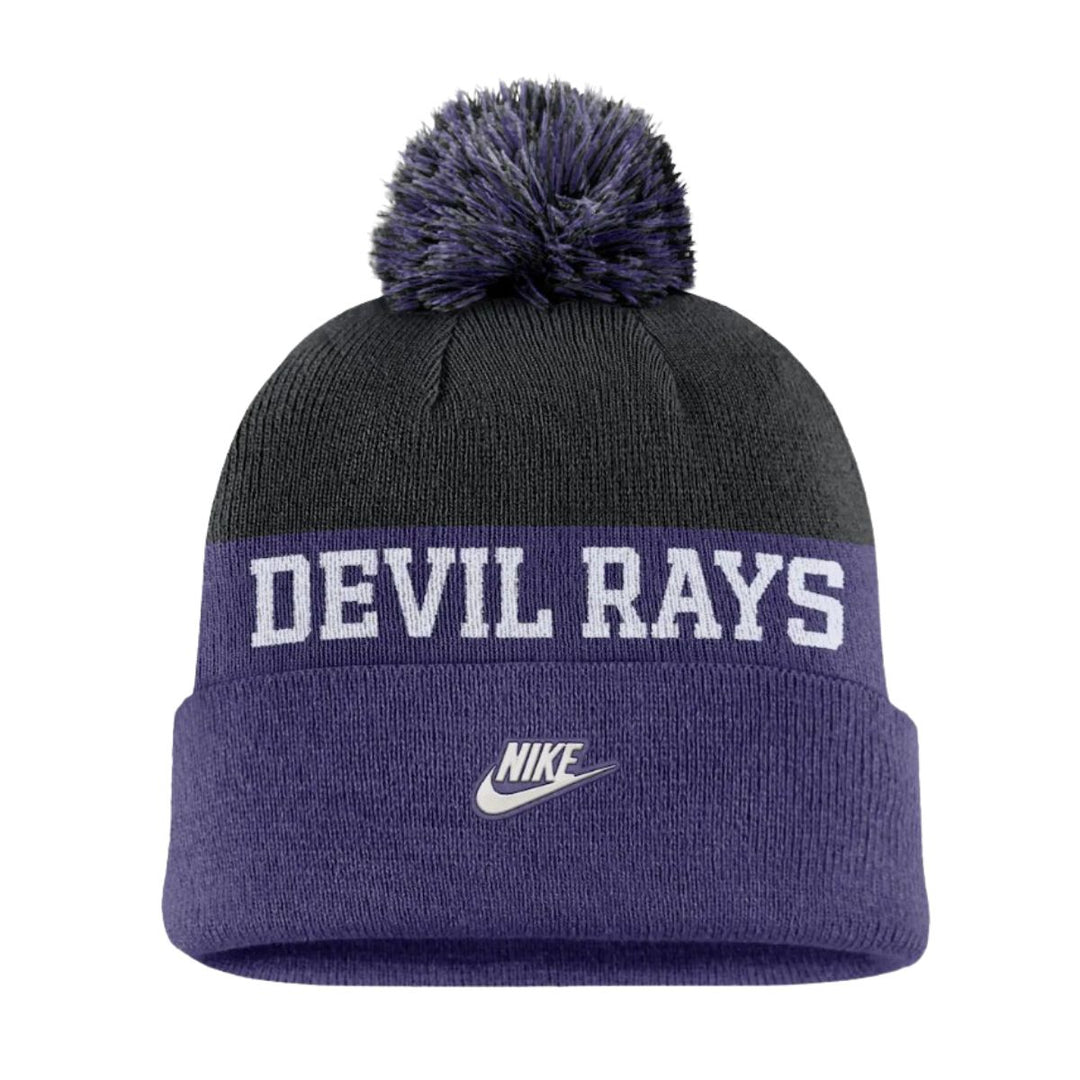 Rays Nike Purple Black Devil Rays Coop Peak Rewind Knit Hat