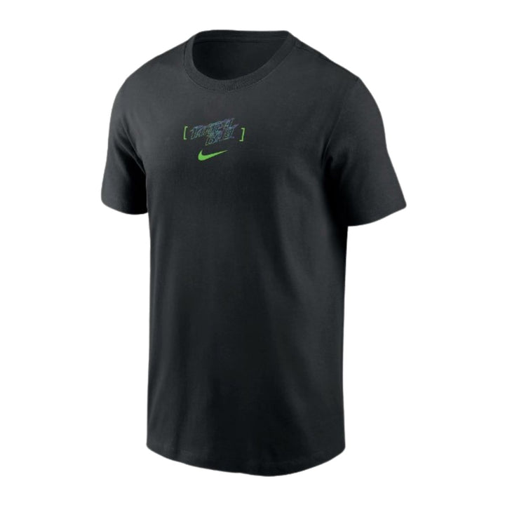 Rays Men's Nike Black Flames Wordmark Skateray City Connect T-Shirt