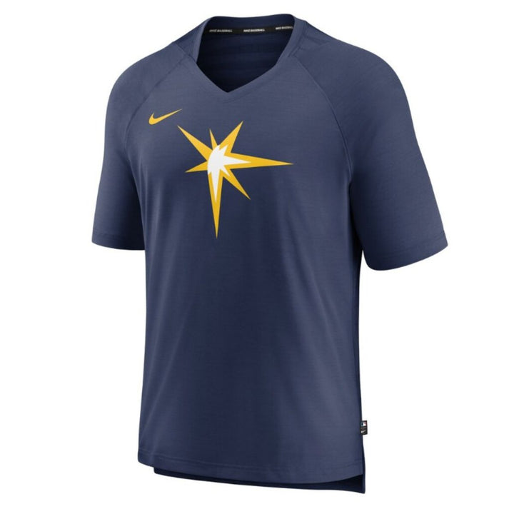 Rays Men's Nike Navy Dri-Fit Authentic Collection Pregame Performance Top