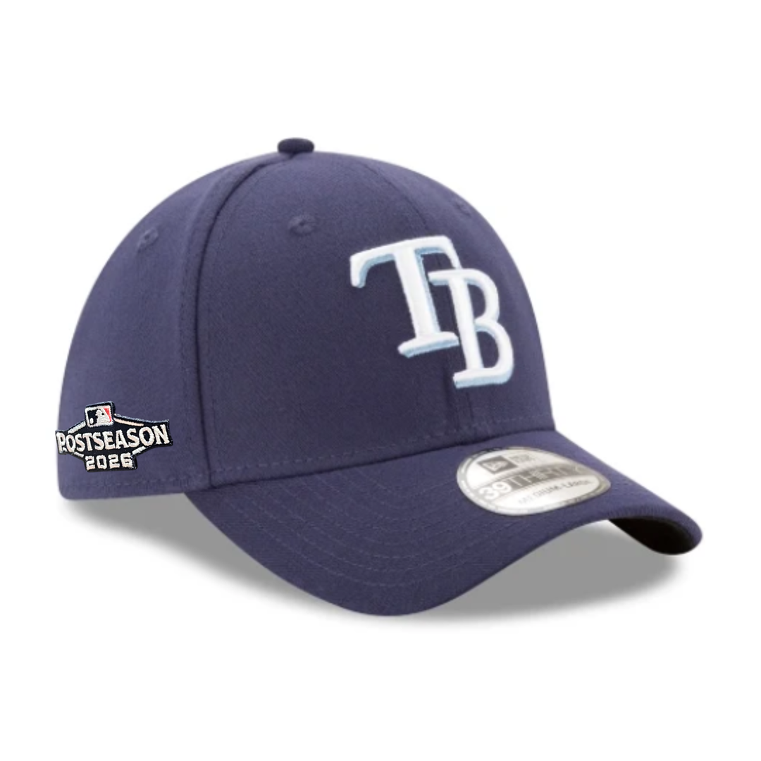 Rays New Era Navy 2026 Postseason TB 39Thirty Flex Fit Hat