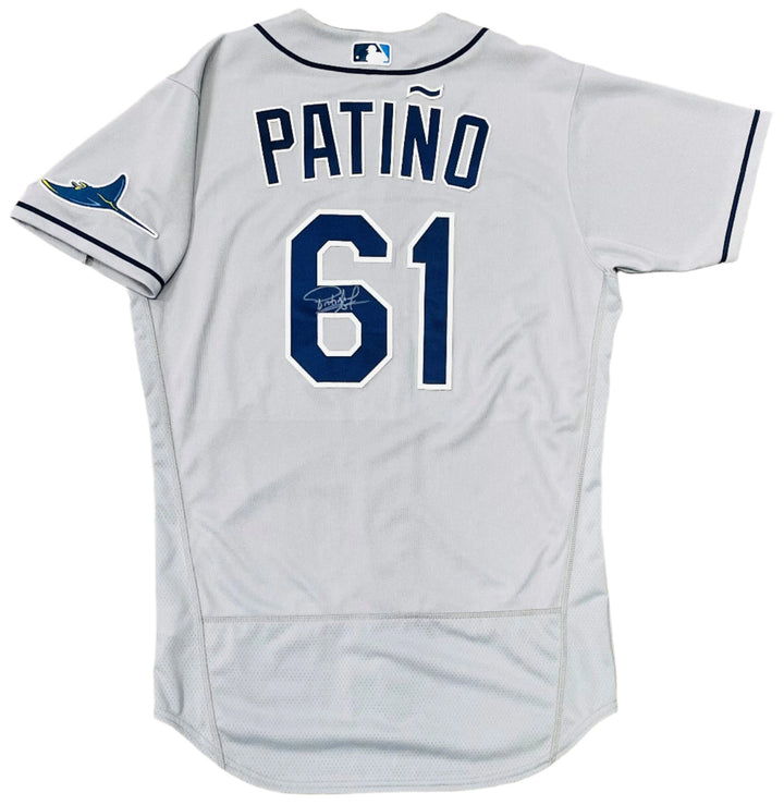 Rays Luis Patino Team Issued Authentic Autographed Gray Jersey