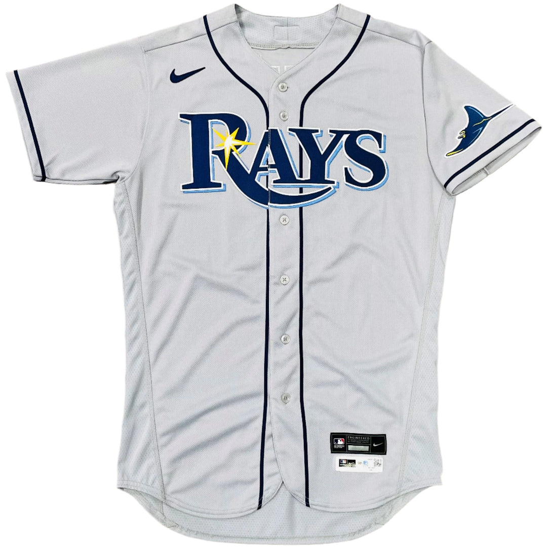 Rays Luis Patino Team Issued Authentic Autographed Gray Jersey