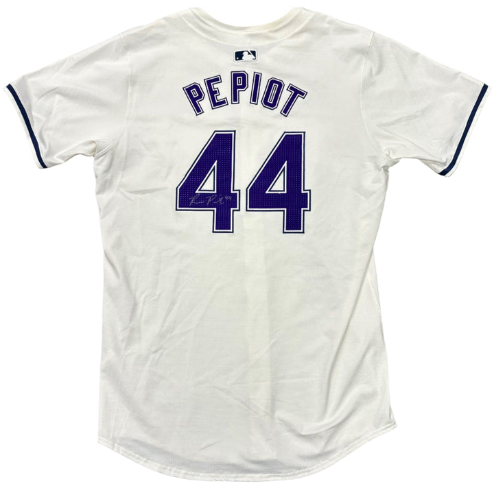 Rays Ryan Pepiot Team Issued Authentic Autographed Devil Rays Jersey