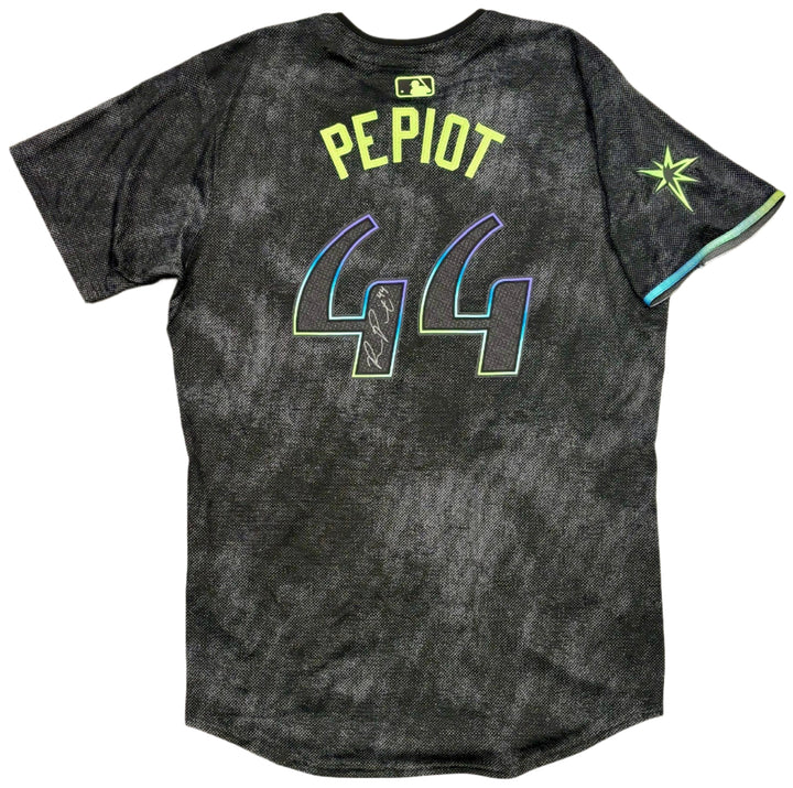 Rays Ryan Pepiot Team Issued Authentic Autographed City Connect Jersey