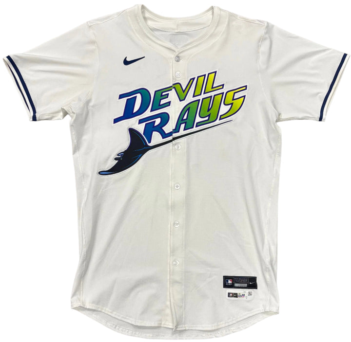 Rays Ryan Pepiot Team Issued Authentic Autographed Devil Rays Jersey