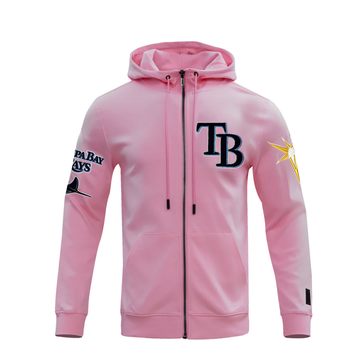 Rays Men's Pro Standard Pink Classic Zip Up Hoodie