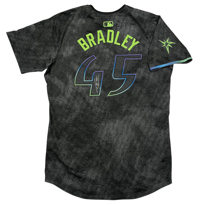 Rays Taj Bradley Team Issued Authentic Autographed City Connect Jersey