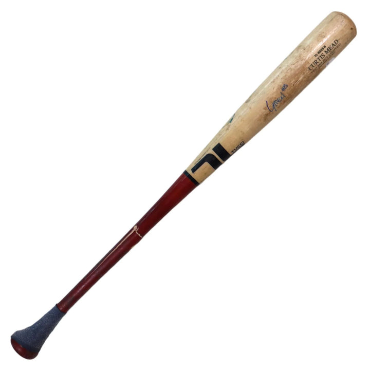 Rays Curtis Mead Game Used Autographed Broken Bat