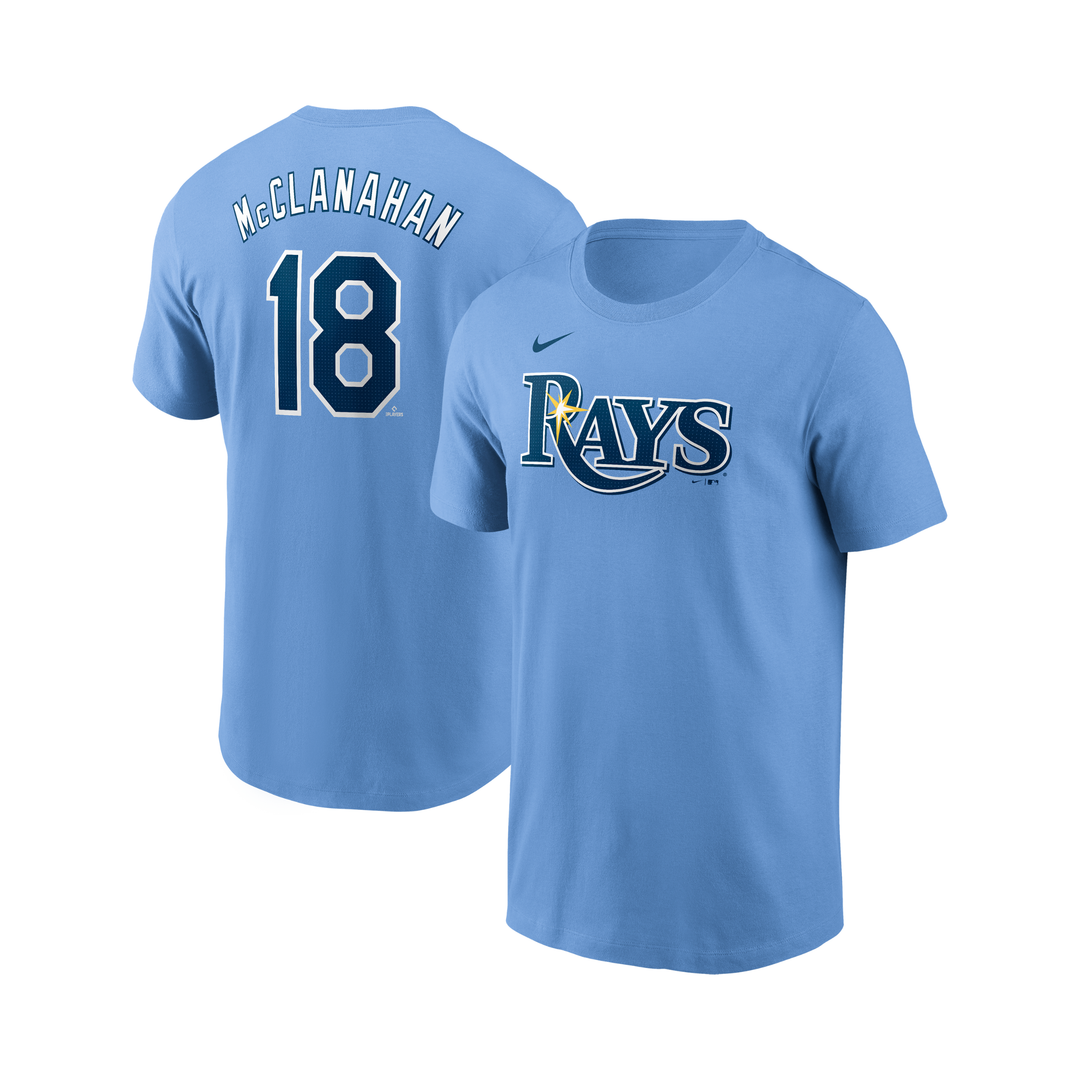 Rays Nike Youth Columbia Blue Fuse Shane McClanahan Tee