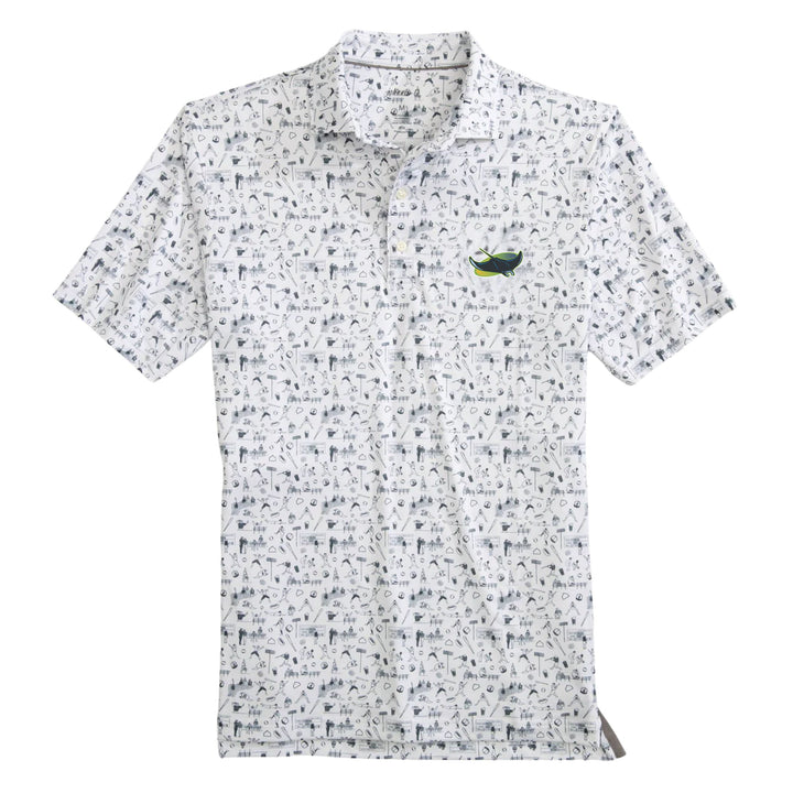 Rays Men's Johnnie-O White Devil Rays Ballpark Polo Shirt