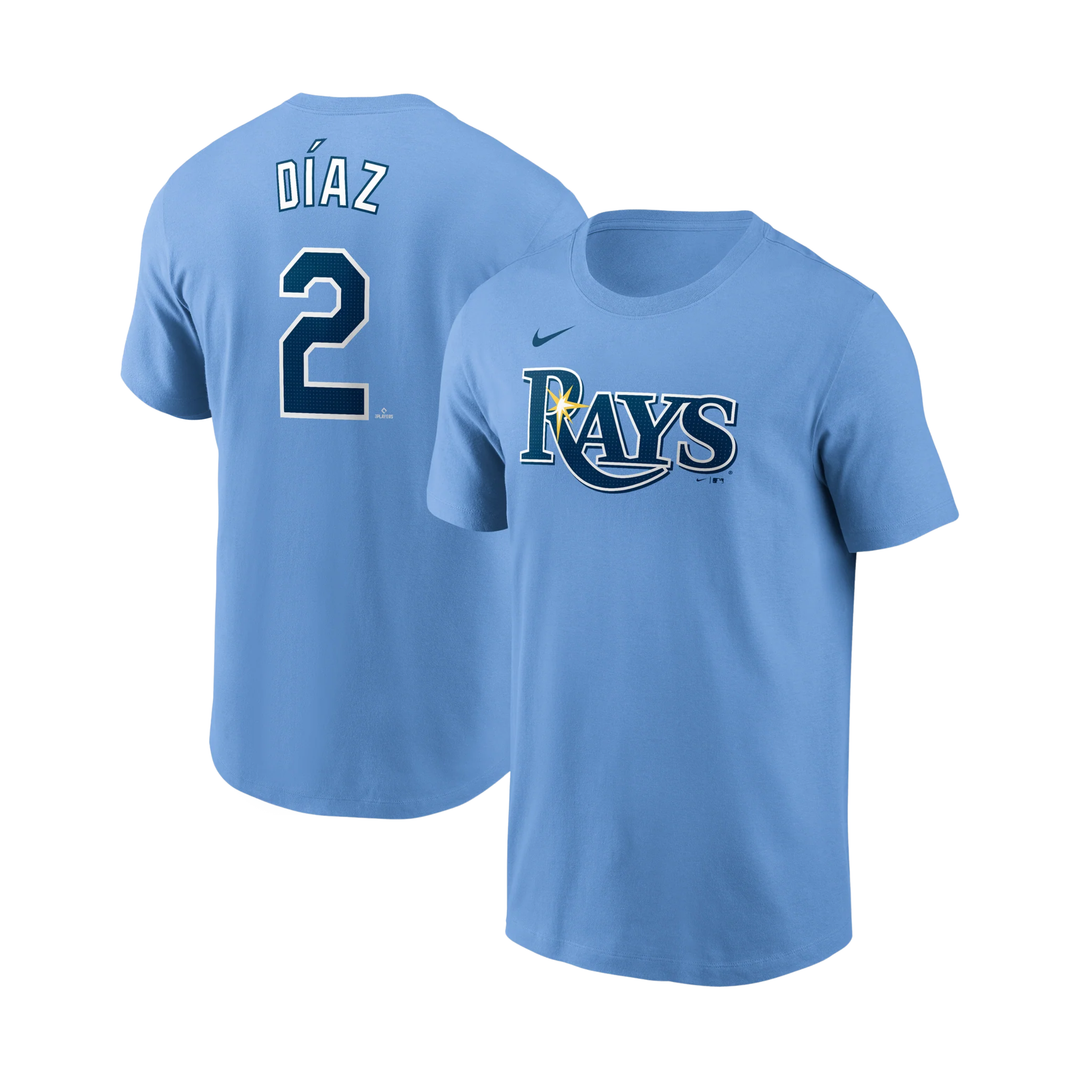 Rays Nike Youth Columbia Blue Fuse Yandy Diaz Tee