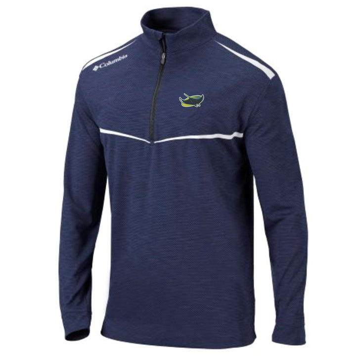 Rays Men's Columbia Navy Devil Rays 1/4 Zip Pullover