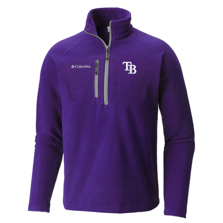 Rays Men's Columbia Purple TB Fast Trek Half-Zip Fleece Jacket