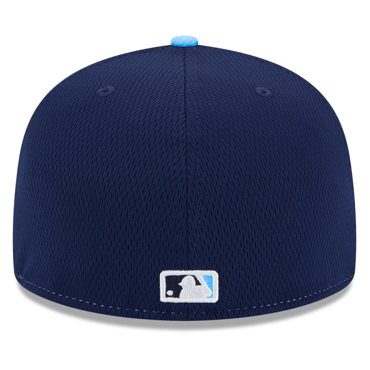 Rays New Era White/Navy 2025 Burst Clubhouse 59Fifty Fitted Hat