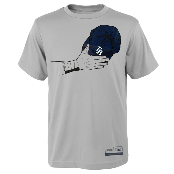 Rays Men's Grey BASEBALLISM Anthem Cap Tee