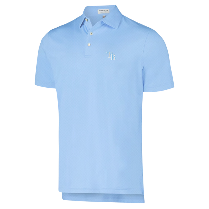 Rays Men's Peter Millar TB Light Blue Hugo Polo