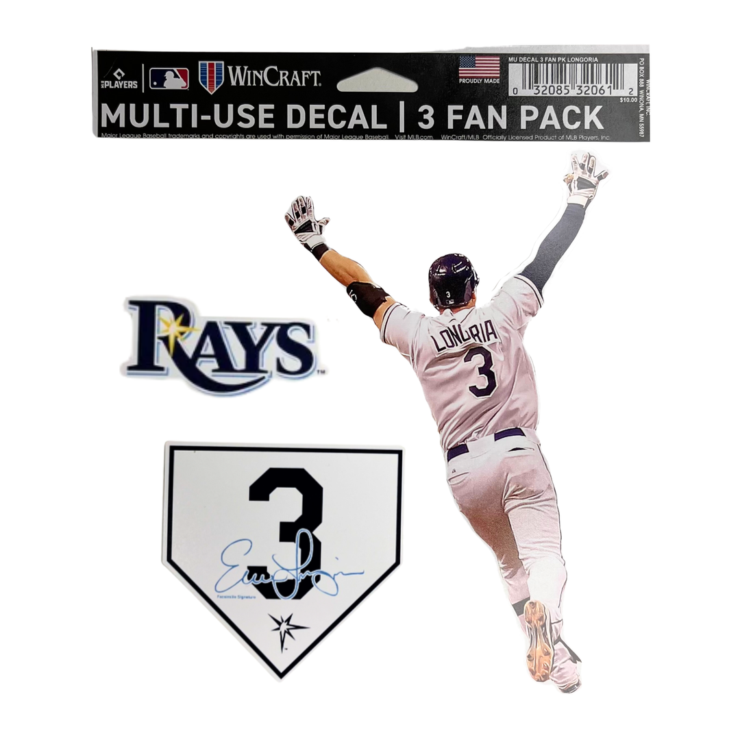 Rays Evan Longoria 3-Pack Decals