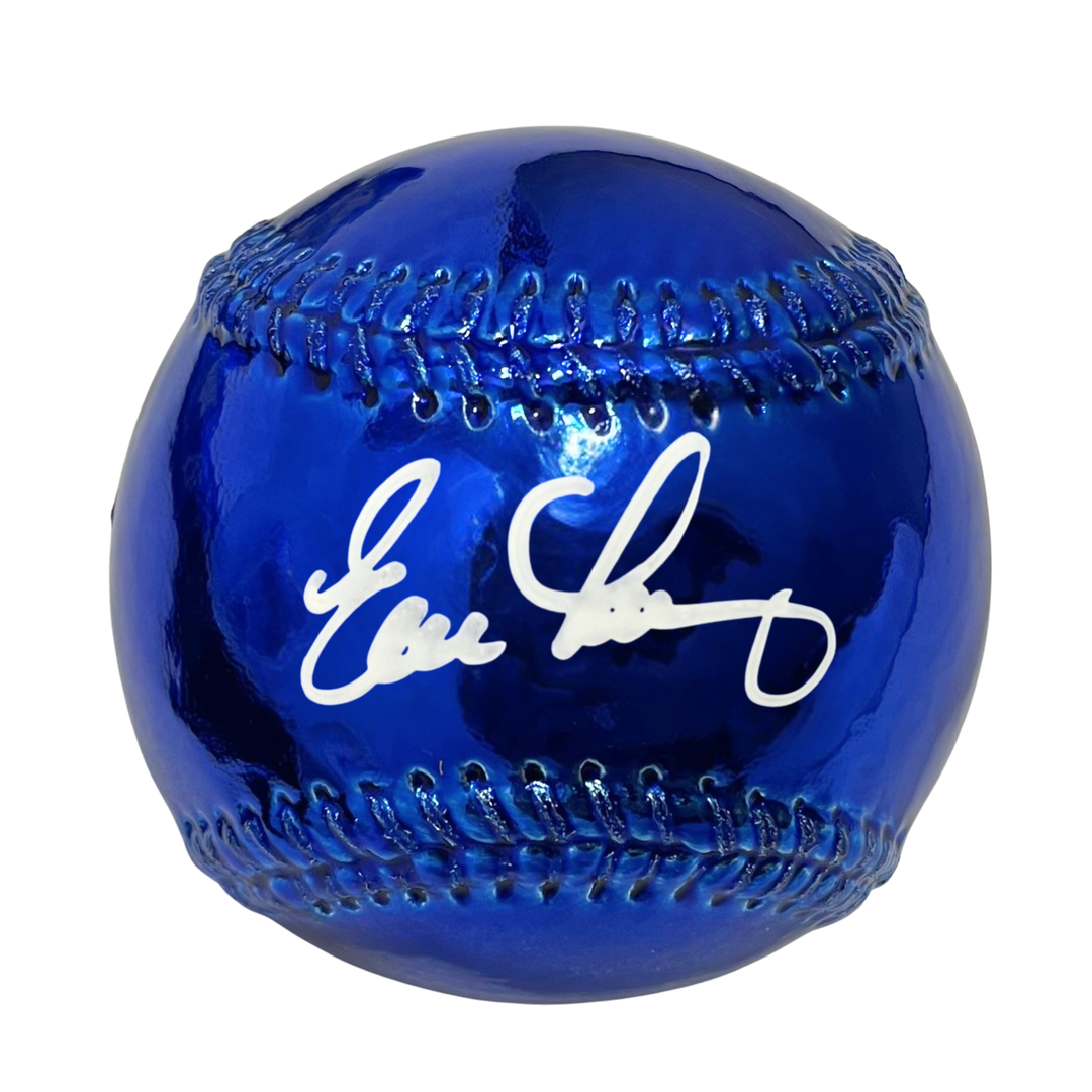 Rays Evan Longoria Dark Blue Chrome Autographed Baseball