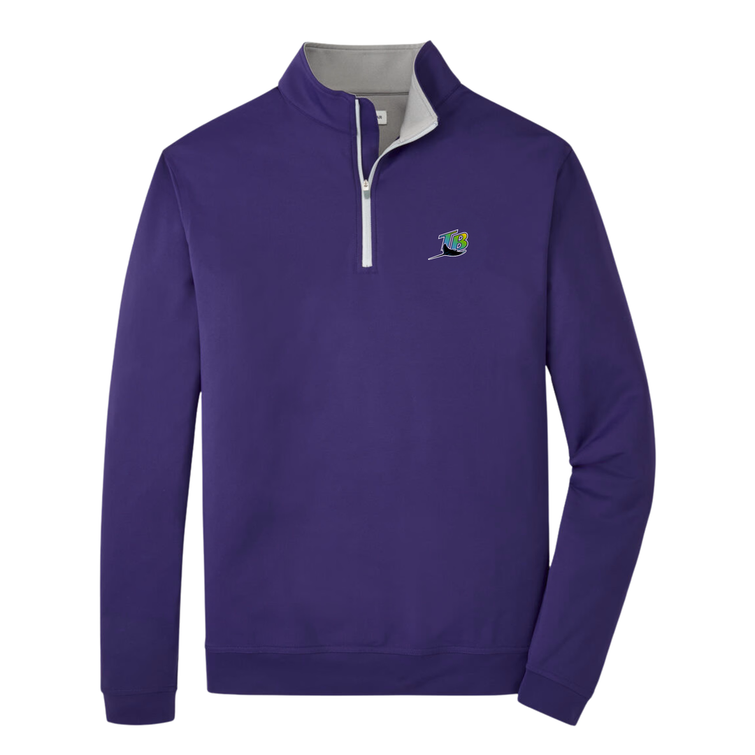 Rays Peter Millar Purple TB Coop Devil Rays Perth Performance Quarter-Zip