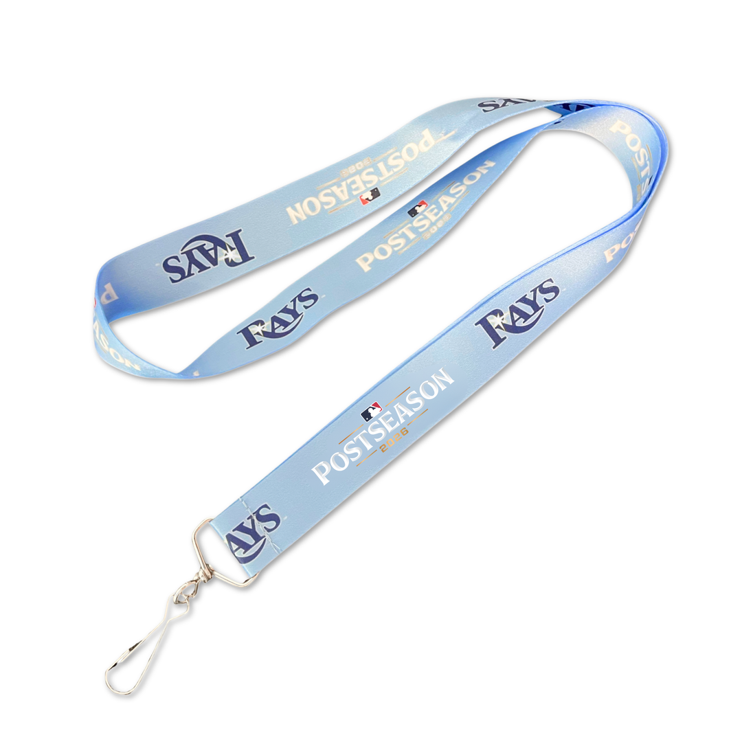 Rays Light Blue 2026 Postseason Wordmark Lanyard