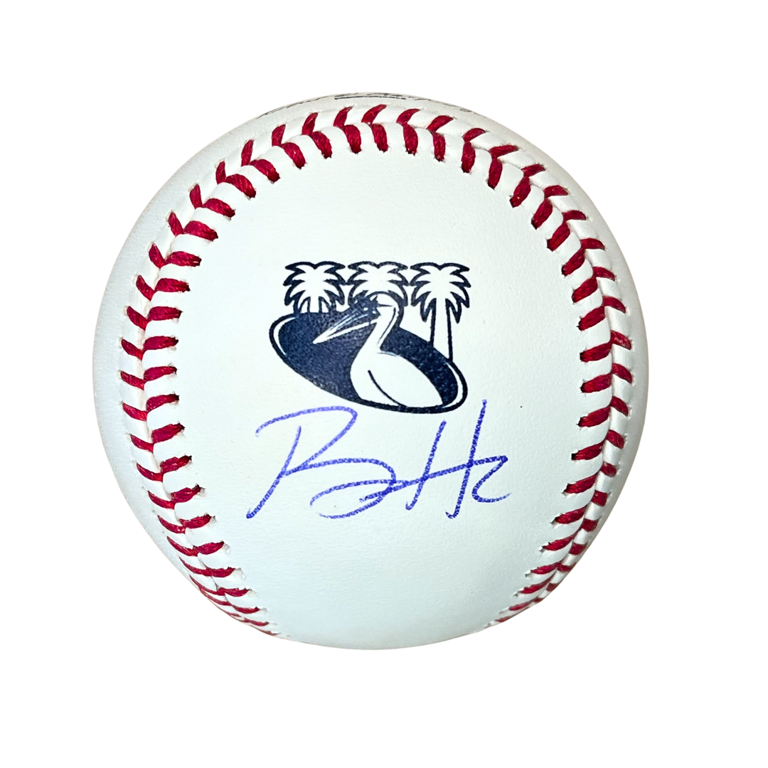 Rays Brody Hopkins Autographed City Connect Official MLB Baseball