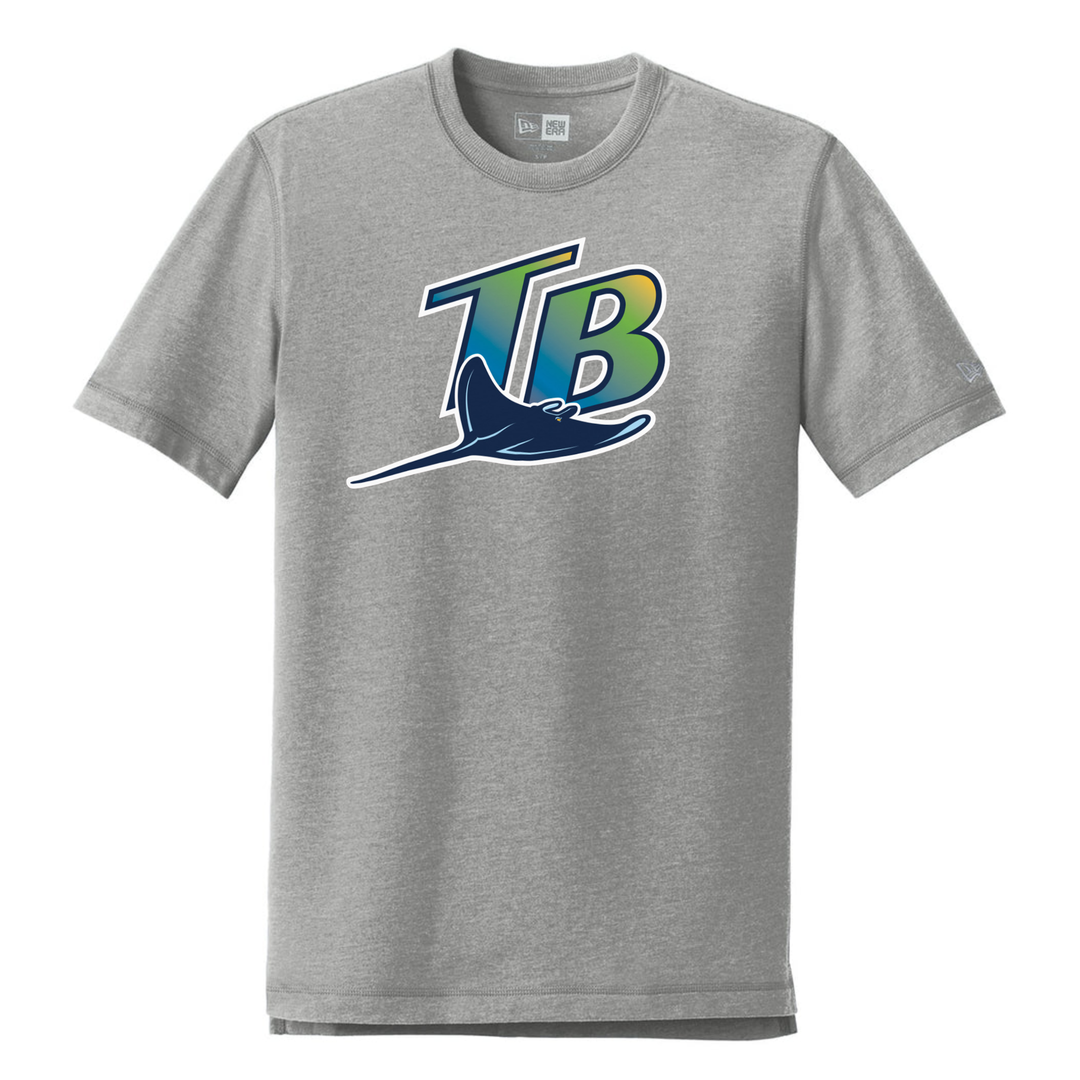 Rays Men's New Era Road Gray Logo T-Shirt