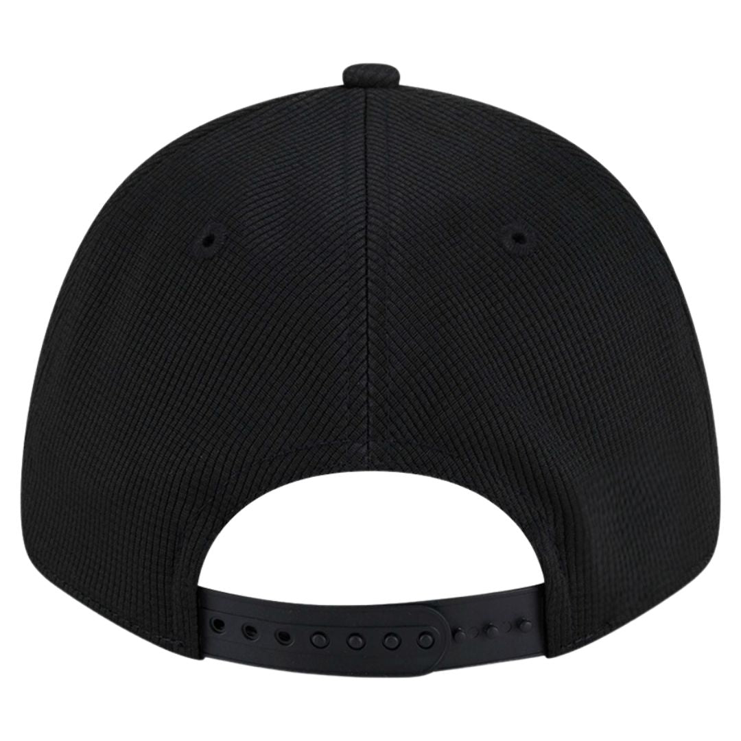 Rays New Era Black White Coop Devil Rays 9Forty Stretch-Snap Hat