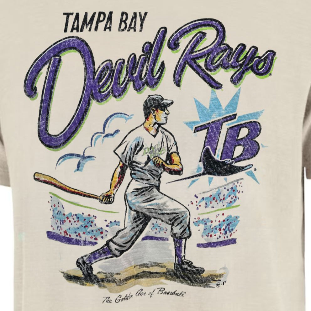 Rays Men's '47 Brand Cream Devil Rays Golden Age Batter T-Shirt