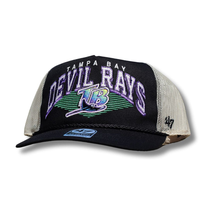 Rays '47 Devil Rays Script Pomona Mesh Trucker Hitch Snapback Hat