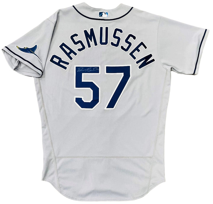 Rays Drew Rasmussen Team Issued Authentic Autographed Gray Jersey