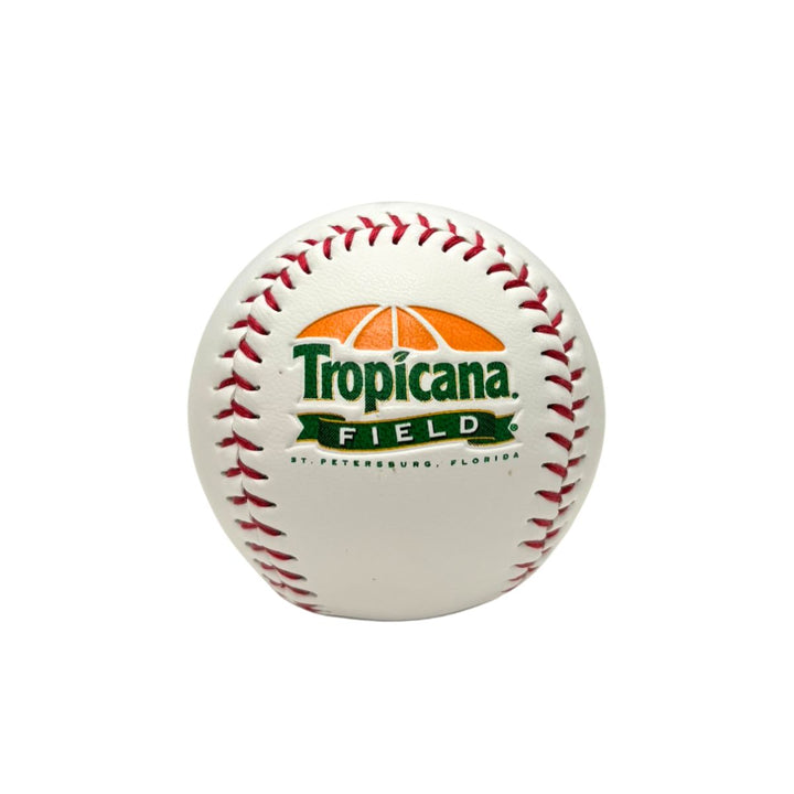 Rays White Tropicana Field Wordmark Logo Baseball