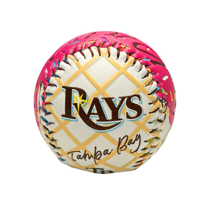 Rays Rawlings White Pink TB Ice Cream Sundae Baseball