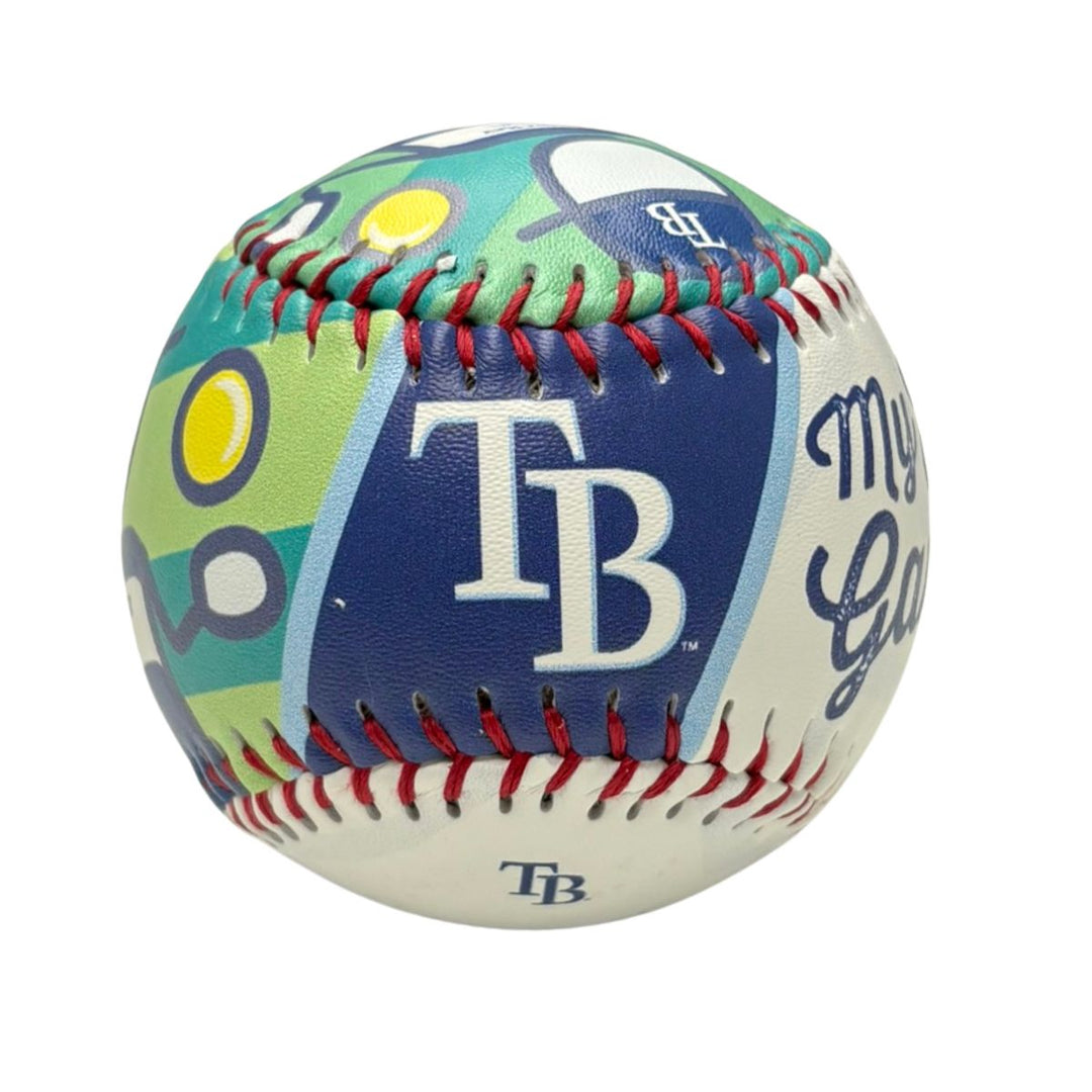 Rays Rawlings Green Blue "My First Rays Game" Baseball