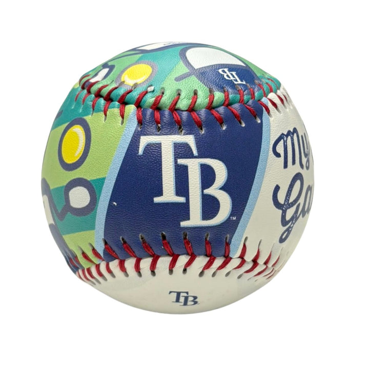 Rays Rawlings Green Blue "My First Rays Game" Baseball