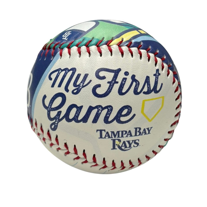 Rays Rawlings Green Blue "My First Rays Game" Baseball