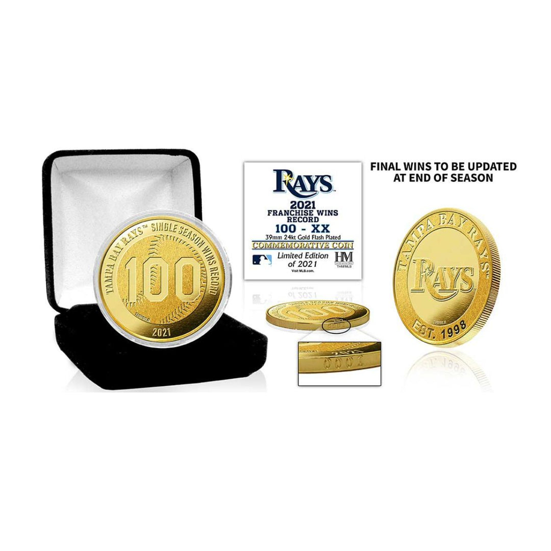Rays Franchise Record 100 Wins Gold Mint Coin