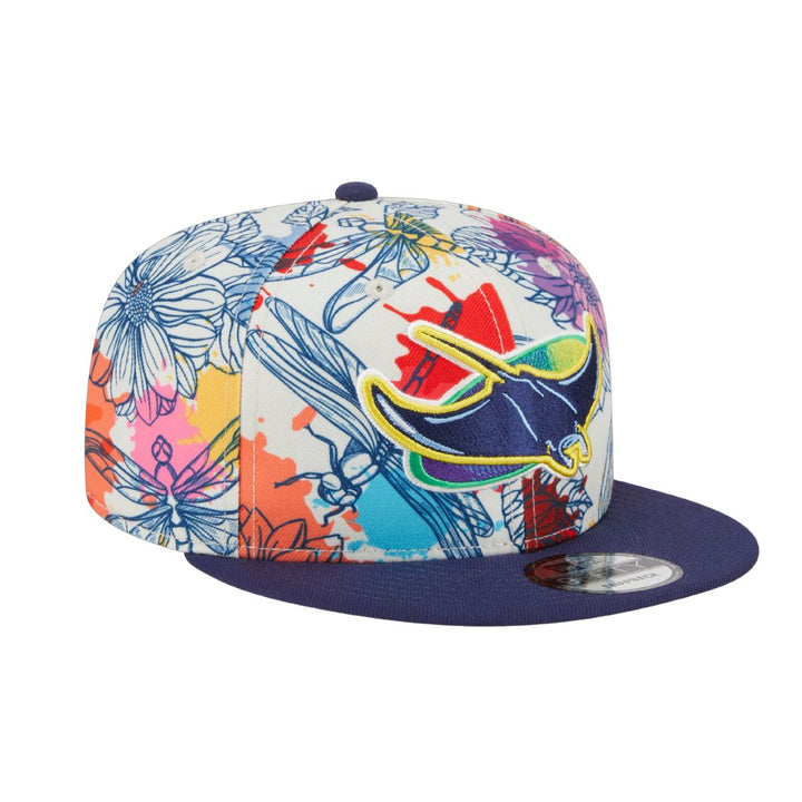 Rays Youth New Era Floral Navy Alt Spring Training 9Fifty Snapback Hat
