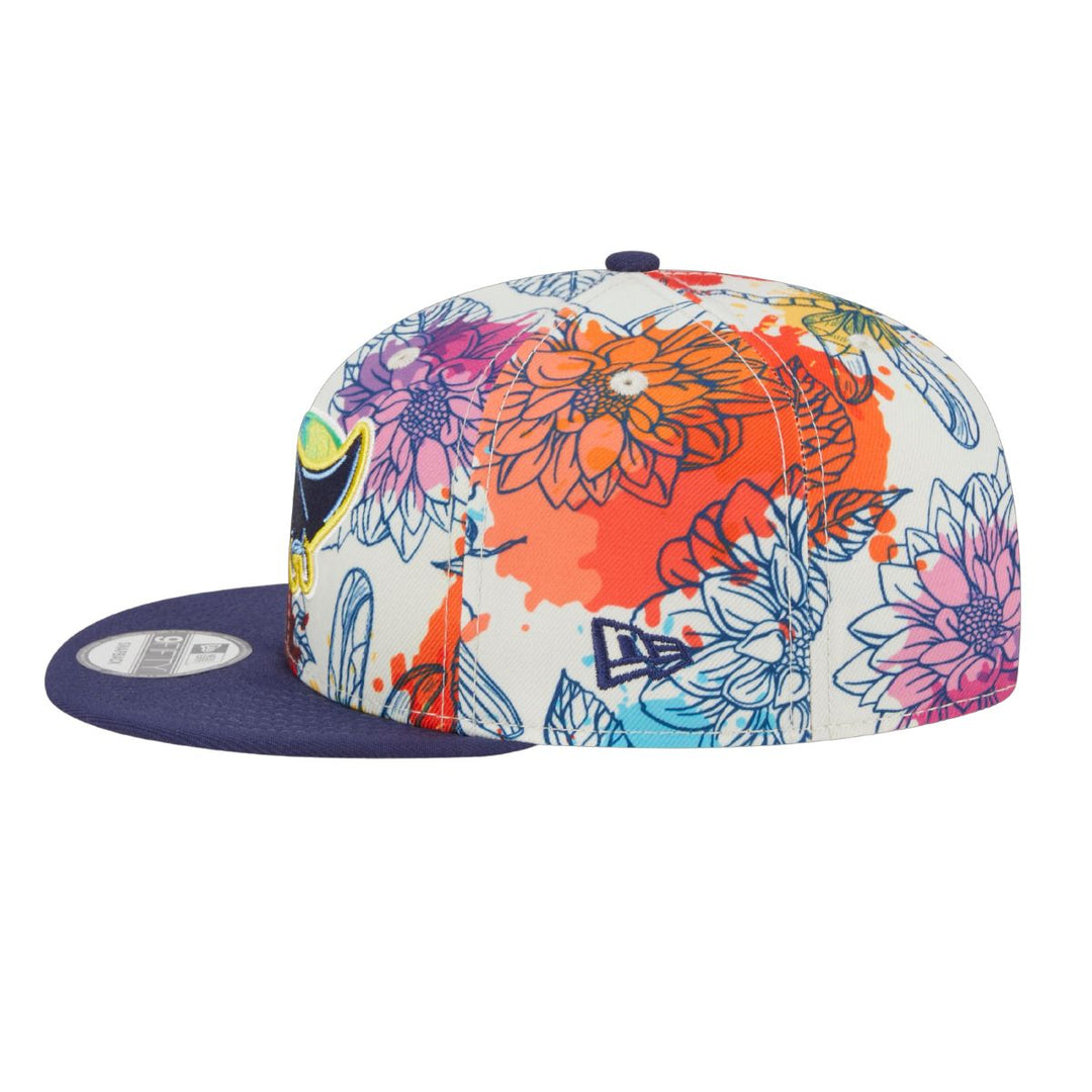 Rays Youth New Era Floral Navy Alt Spring Training 9Fifty Snapback Hat