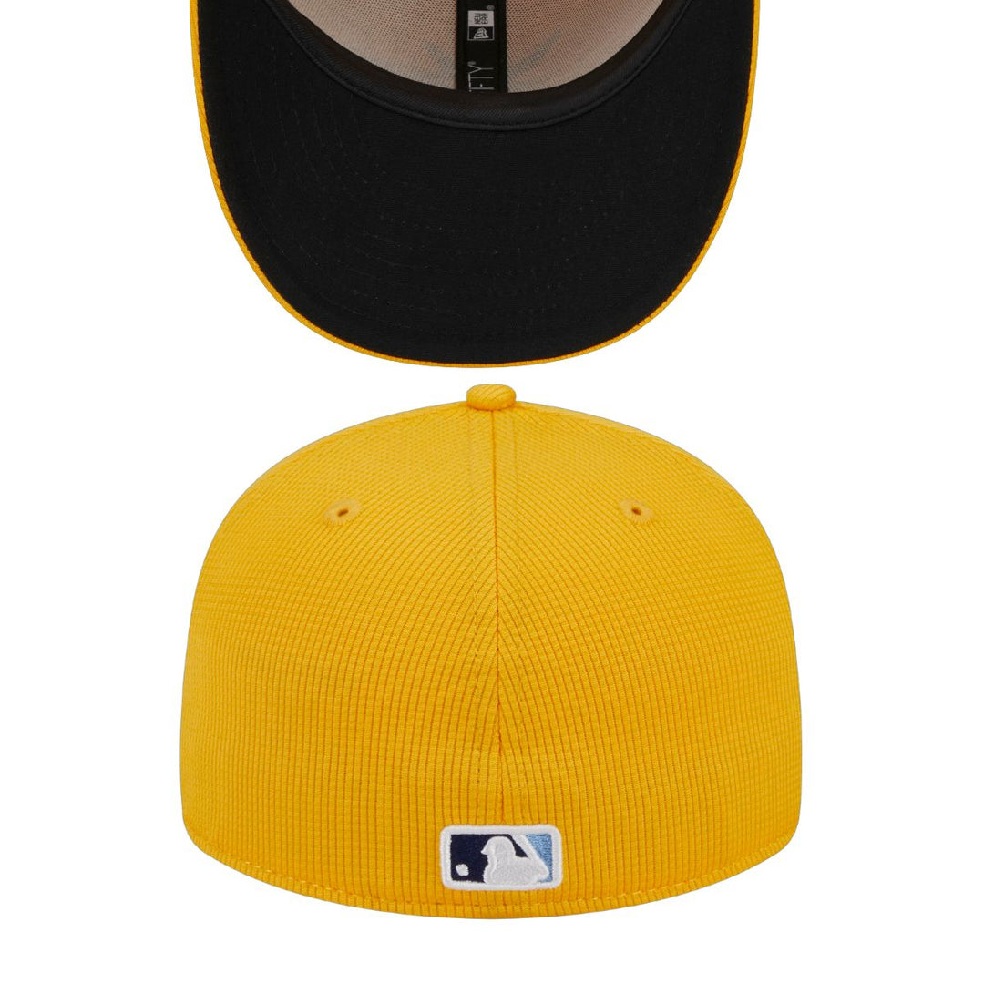 Rays New Era Yellow Burst 2024 Spring Training On-Field Low Profile 59Fifty Fitted Hat