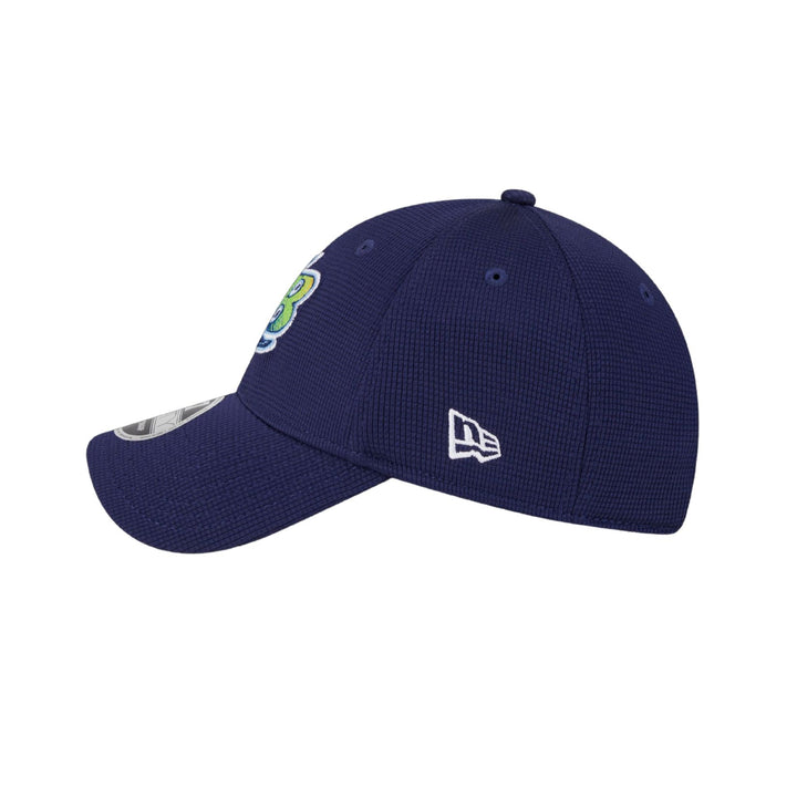 Rays New Era Navy Batting Practice On-Field 9Forty Stretch Snap Hat