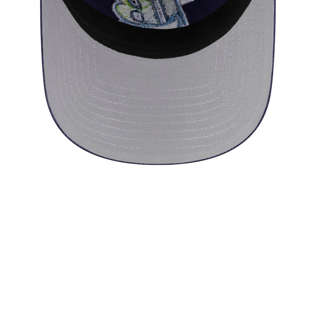 Rays New Era Navy Batting Practice On-Field 9Forty Stretch Snap Hat